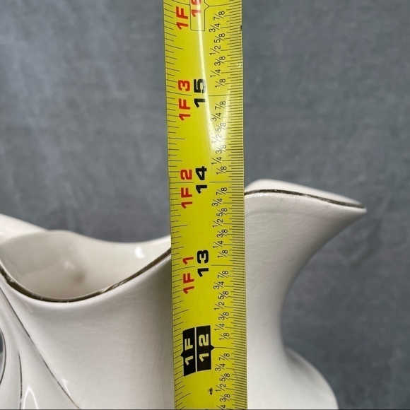 Antique Villeroy & Boch Wash Stand Set Pitcher, Basin and Soap Tray Ivory Gold - Picture 13 of 16